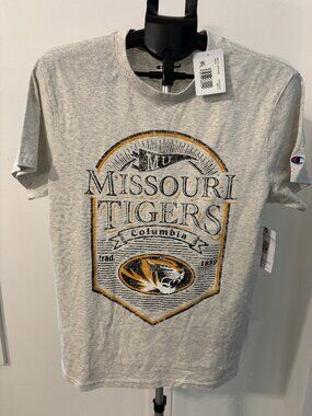 University of Missouri Classic Style T-Shirt Grey Size M NEW